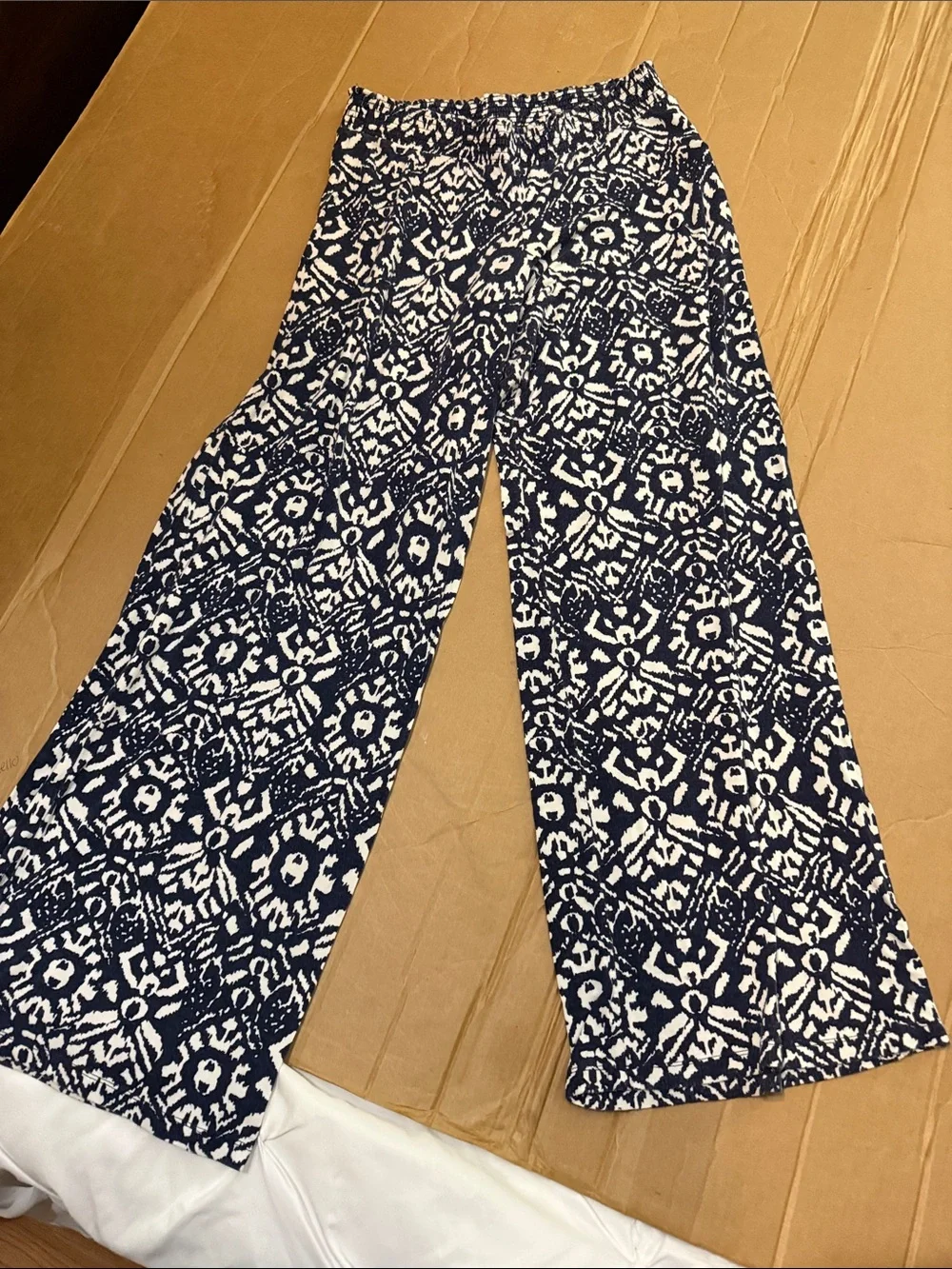 Ralph Lauren Navy and White Patterned Kids Joggers